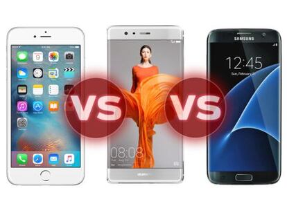Comparativa entre el Huawei P9 Plus, el Samsung Galaxy S7 edge y el iPhone 6s Plus