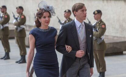 Luis y Tessy de Luxemburgo en la Fiesta Nacional del país en 2015.