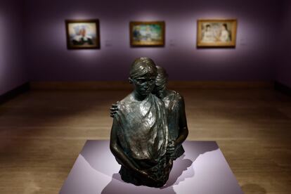 Algunas obras de la exposición "Maestras", organizada por el Museo Thyssen-Bornemisza.
