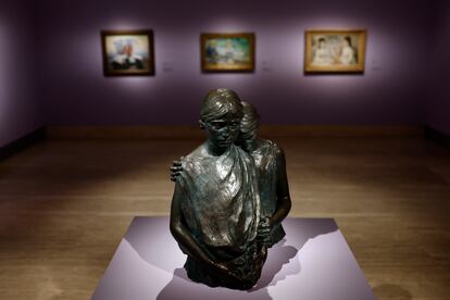 Algunas obras de la exposición "Maestras", organizada por el Museo Thyssen-Bornemisza.
