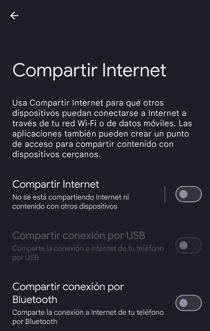 Crear un punto de acceso en Android