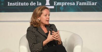 La vicepresidenta tercera y ministra de Asuntos Económicos y Transformación Digital, Nadia Calviño.