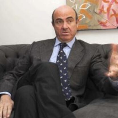 Luis de Guindos, ministro de Economía y Competitividad, hoy 5 de abril de 2012