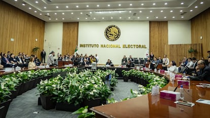 Sesión extraordinaria del Consejo General del Instituto Nacional Electoral, el 1 de junio de 2025.
