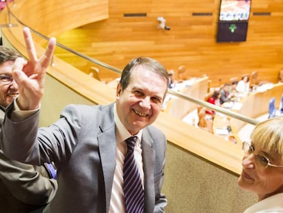 El alcalde de Vigo, durante el pleno en el que se aprobó el área metropolitana.