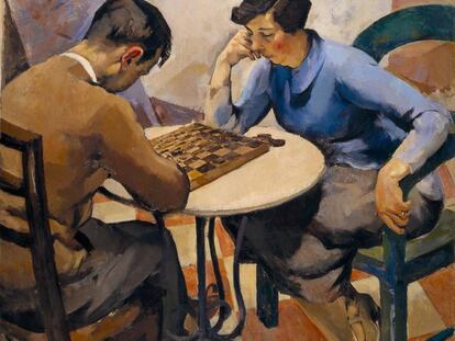 Juego de damas (1927), &oacute;leo de &Aacute;bel Manta.