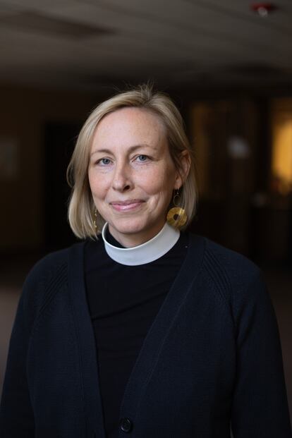Ingrid Rasmussen, pastora luterana que abrió su iglesia a los manifestantes durante las protestas en Minneapolis por la muerte de George Floyd.