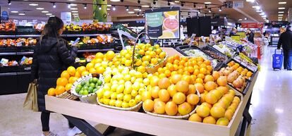 Mandarinas en un supermercado Caprabo.