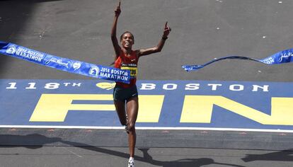 Jeptoo, en Boston 2014.