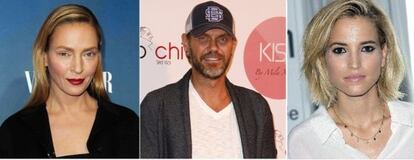 De izquiera a derecha: Uma Thurman, Nacho Vidal y Ana Fenández.