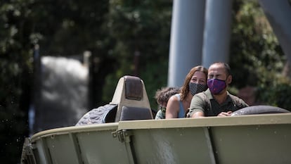 Mascarillas en las atracciones del Tibidabo