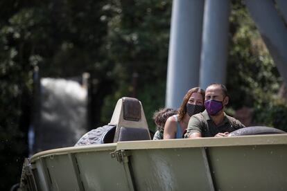 Mascarillas en las atracciones del Tibidabo