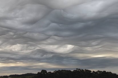 Fotografía facilitada por la OMN de una nube asperitas.