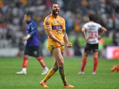 El futbolista francés André-Pierre Gignac, durante las semifinales entre los Tigres y el Monterrey.