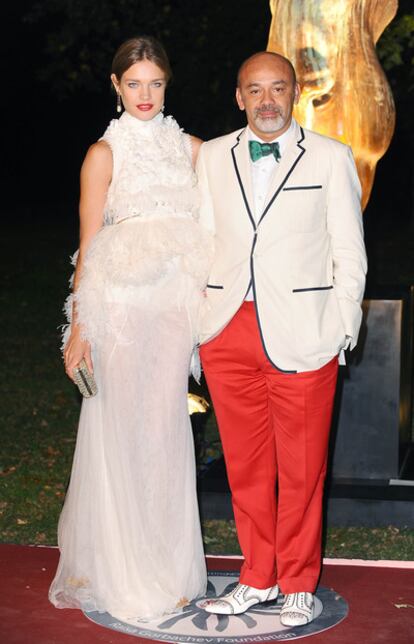 Natalia Vodianova y Christian Louboutin