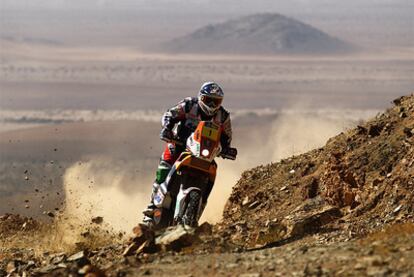 Marc Coma, on his KTM bike in Stage 8.