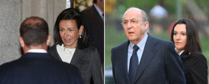 Ana Patricia Botín, presidenta de Banesto. El empresario Plácido Arango con la escultora Cristina Iglesias.