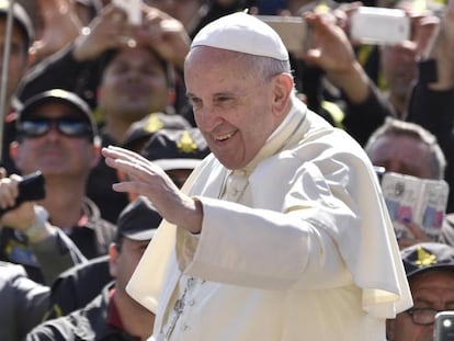 O papa, no sábado, na Praça de São Pedro, no Vaticano.