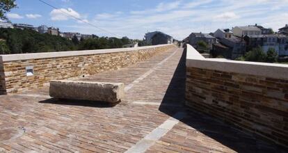 El puente romano de Lugo tras su restauración.