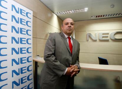 Jaime Serrano, presidente y consejero delegado de NEC Ibérica, en la sede que la compañía tiene en Madrid.