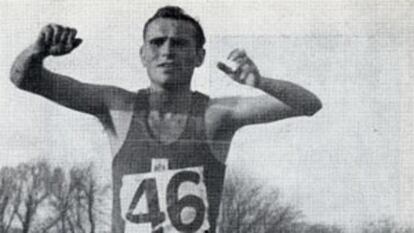 Aritmendi entrando ganador en Dublín, en 1964