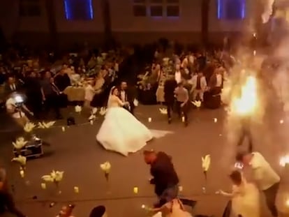 Un vídeo muestra cómo se originó el incendio en la boda de Irak