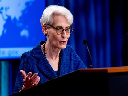 Wendy Sherman, subsecretaria de Estado estadounidense, durante una conferencia de prensa el pasado 18 de agosto en Washington.