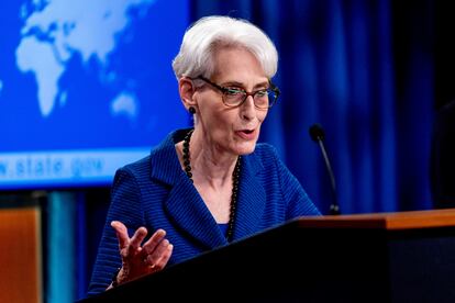 Wendy Sherman, subsecretaria de Estado estadounidense, durante una conferencia de prensa el pasado 18 de agosto en Washington.