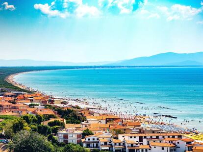 Vista de las playas de Castiglione della Pescaia (Italia).