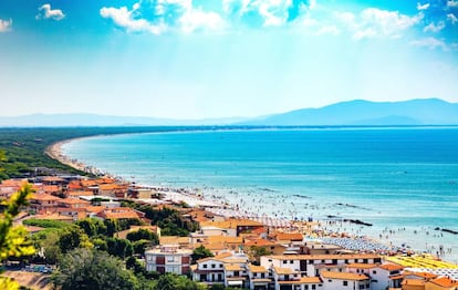 Vista de las playas de Castiglione della Pescaia (Italia).