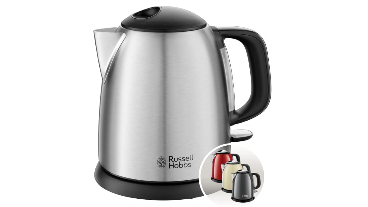 Hervidor de agua eléctrico con filtro extraíble, de Russell Hobbs.