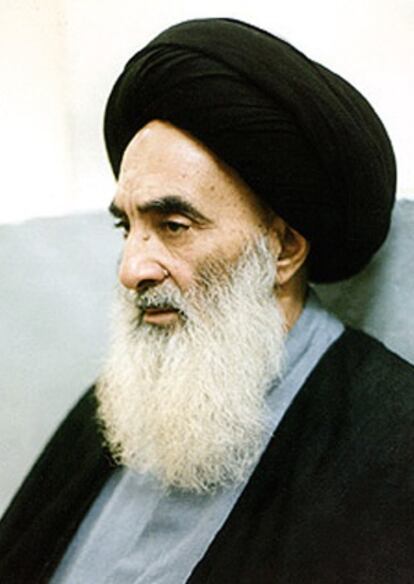 Imagen sin fecha del clérigo Ali al Sistani.