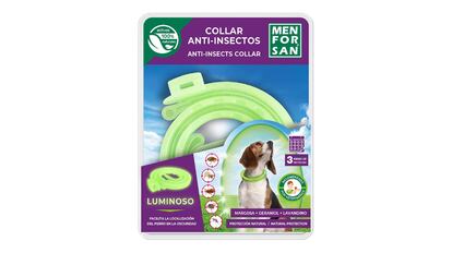 Collar antiparásitos luminiscente para perros