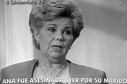 Ana Orantes, en su aparición en televisión.