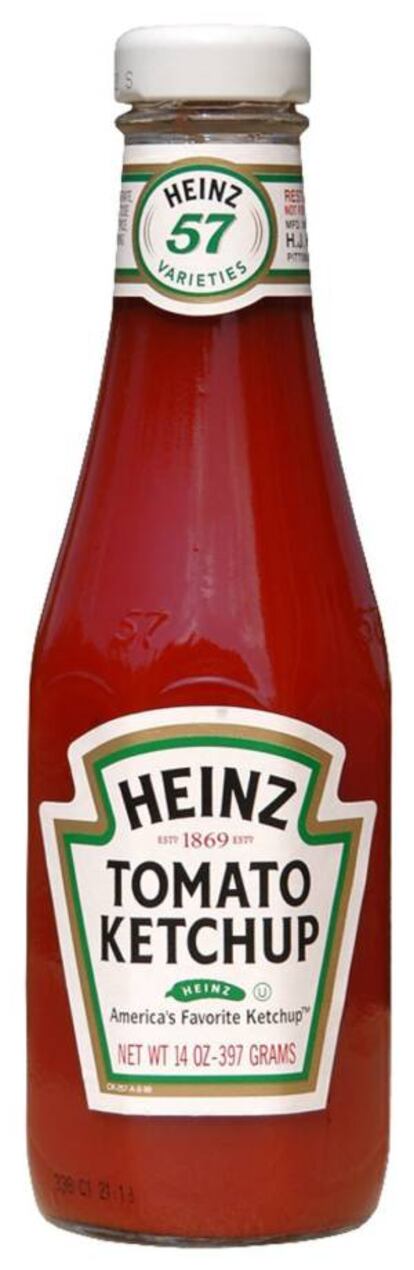 Imagen sin datar cedida por la empresa de productos alimenticios H.J. Heinz de un bote de salsa de tomate.