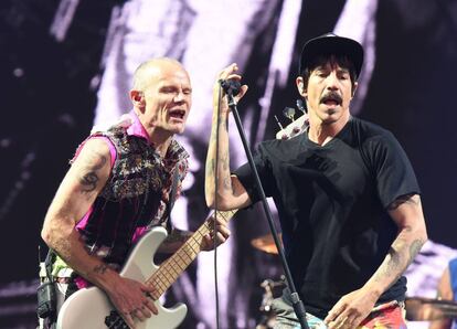 Michael Balzary 'Flea' y Anthony Kiedis en un concierto del pasado 29 de mayo en Napa, California.