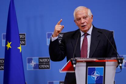 Josep Borrell, este martes en Bruselas.