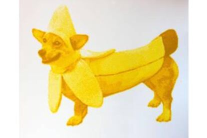 'Bananadog' (2014), obra de Esteban Peña, uno de los artistas de la galería Nueveochenta de Bogotá.