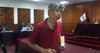 Alberto Fujimori durante la audiencia de este jueves.