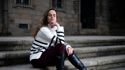 Cristina V. Miranda posa, la semana pasada, en Santiago de Compostela.