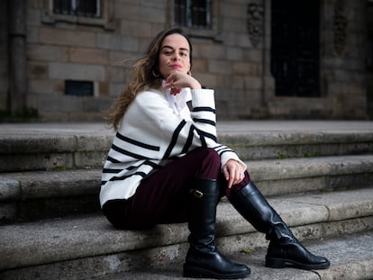 Cristina V. Miranda posa, la semana pasada, en Santiago de Compostela.