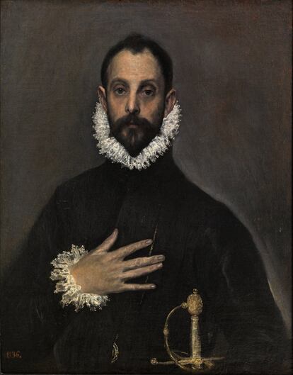 'El caballero de la mano en el pecho', de El Greco (1578-1580).
