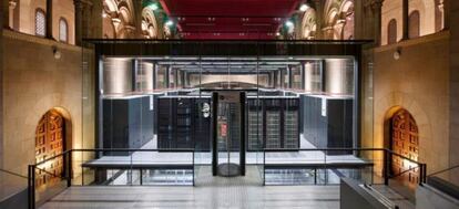 El superordenador MareNostrum, situado en el Centro Nacional de Supercomputaci&oacute;n en Barcelona. 