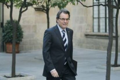 El presidente de la Generalitat, Artur Mas, llega a una reunión del Gobierno el pasado 17 de enero.