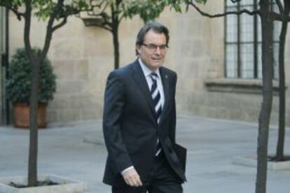 El presidente de la Generalitat, Artur Mas, llega a una reuni&oacute;n del Gobierno el pasado 17 de enero. 