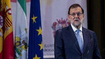 Mariano Rajoy, en un acto en M&aacute;laga.