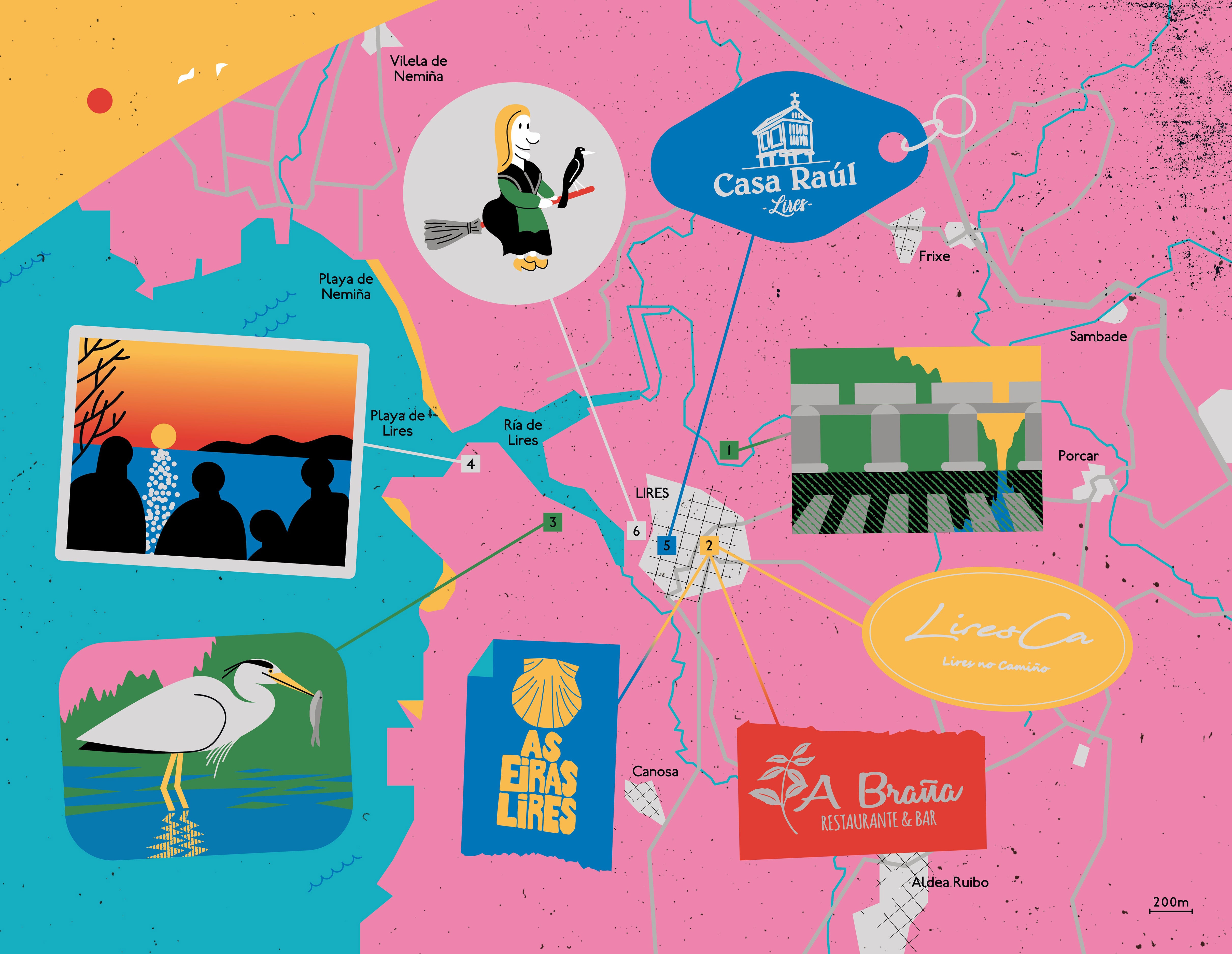 Peregrinos, aves y atardeceres ‘da morte’ en la ría de Lires, la más chica de Galicia