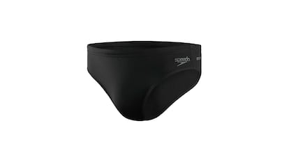 Quick-drying swimsuit on white background.