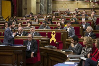 Sesión de control este miércoles en el Parlament.