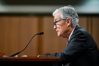 Jerome Powell, durante su intervención de este martes.